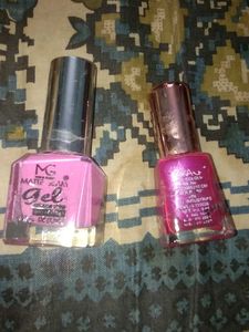 4 Nail Paint Golden , Copper, Red,  Pink,  Fuchsia