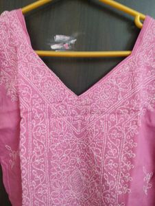 💗 Pink Embroidered Kurta Pant Set 💗