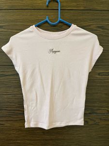 embellish fitted lilac top