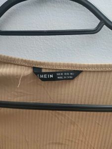 SHEIN Ribbed Ruched Crop Top