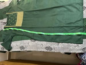 Elegant Emerald Green Kurta Set dupatta