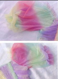 New Multi Colour  Crop Top ( Soft Net)