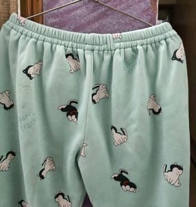Cute Cartoon Print Hoodie Set