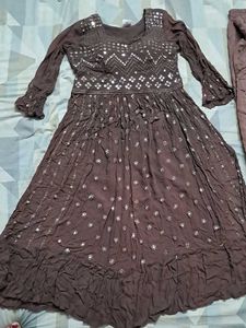 Embellished nyra cut Kurta Set