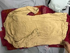 Elegant Beige Kurta with gold details