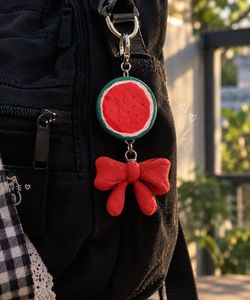 Watermelon & Bow Keychain