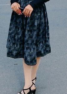 Box pleat High Waisted Skirt