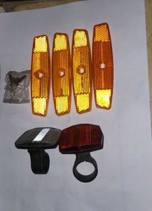 Bike Reflectors &amp; Red Taillight Set