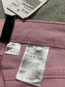 Pink Wide Leg Jeans