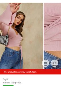 Pink Tie-Front Top