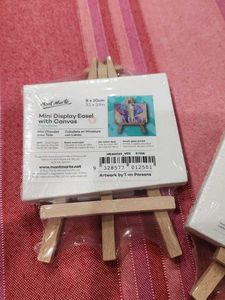 Mini Display Easel with Canvas Set of 2
