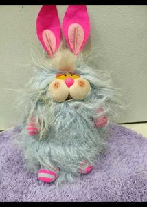 Fluffy Blue Bunny Stuffed Toy