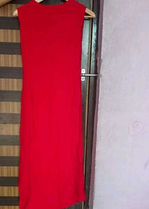 Elegant Red Sleeveless Dress