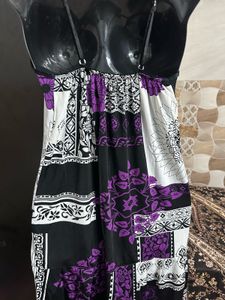Purple Patchwork Lace Nightgown