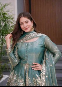 Elegant Teal Kurta Set with Dupatta