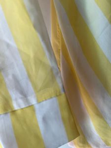 Chic Yellow &amp; White Striped Wrap Top