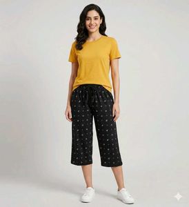 Set Oversized Culottes with Drawstring Waist
