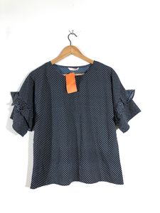 Navy Blue Printed Top(Women’s)