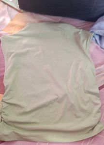 Stylish Ruched Mock Neck Top