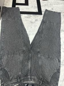 Washed Grey Denim Jeans