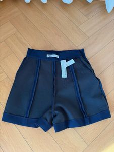ZARA Navy Blue Shorts with Pockets &amp; Gold Buttons