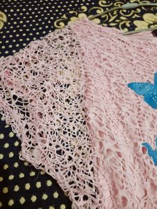 Pink Lace Butterfly Top