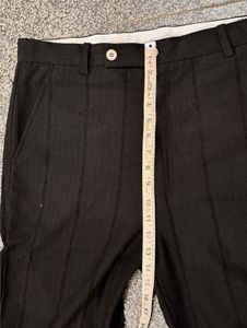 Men's deep Black Tailored Trousers 35W