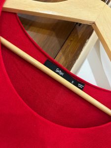 Vibrant Red Long Sleeve Top