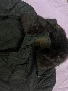 Women's Fur Collar Belted Jacket