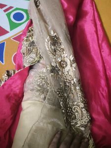 Elegant net saree Material