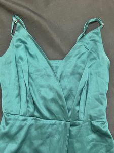 Emerald Green short dress with deep neck . {NO COI