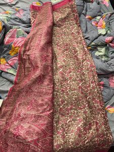 Beautiful Pink Floral Saree