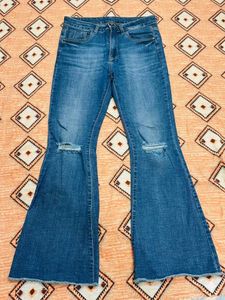 Women's Blue Flared Jeans