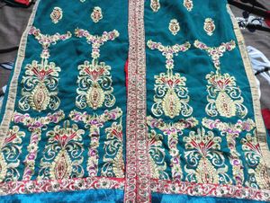 Embroidered Teal Kurta