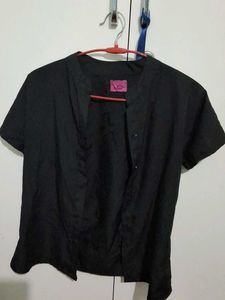 Stylish Black Short Sleeve Blouse