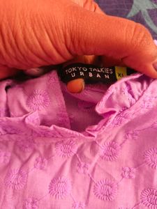Chic Lavender Eyelet Kurta Set
