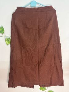 Brown Casual Skirt