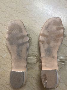 Trendy Clear Strap Flat Sandals
