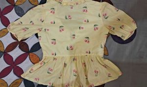 Sweet Cherry Print peterpan top