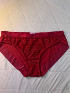 Red Lace Trim Briefs