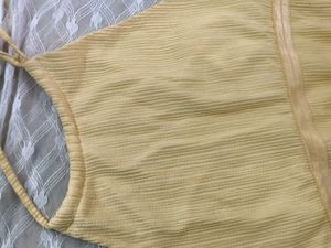 Yellow Halter Neck Peplum Top