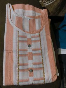 Pretty Striped Cotton Kurta