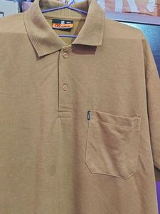 Men's Mustard Polo T-Shirt with Pocket