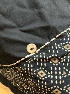 Black Kurta Pant Co-ord Set with Ethnic Print