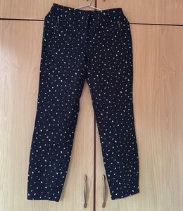 Stylish Black & White Patterned Pants