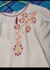 Front Thread Work Kurti