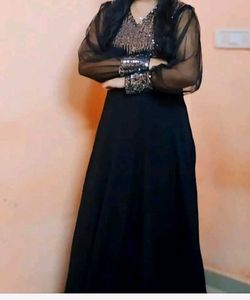 Sparkling Black Ethnic Gown