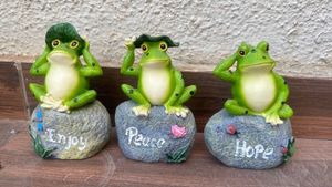Set Of 3 Decor Item Frog