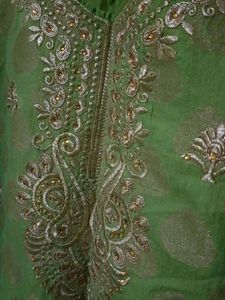 Green Embroidered Kurta