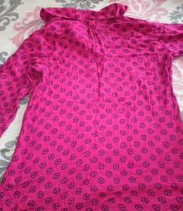 Vibrant Pink Printed top
